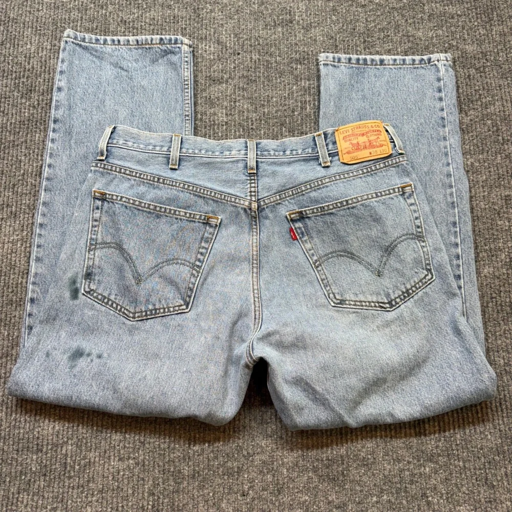 Levi's 505 38x30 Regular‎ Fit Straight Leg Jeans Light Wash Classic Denim